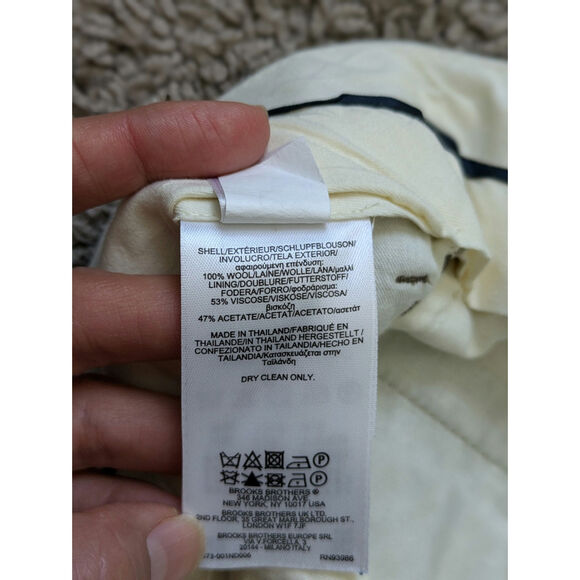 Brooks Brothers Trousers Mens Sz 35/32 Tan Wool Flat Front Madison Career Work - Picture 11 of 16